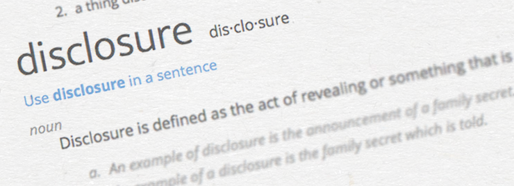 DISCLOSURE OF REPRESENTATION IN TRADING SERVICES