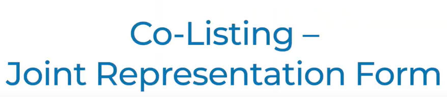 Understanding the Co-Listing Form – Joint Representation